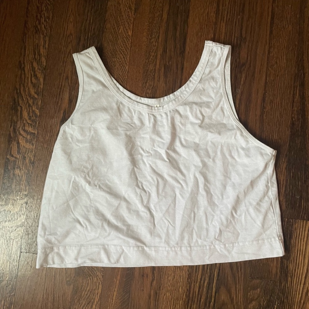 Amazon cropped white tank